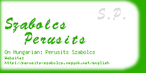 szabolcs perusits business card